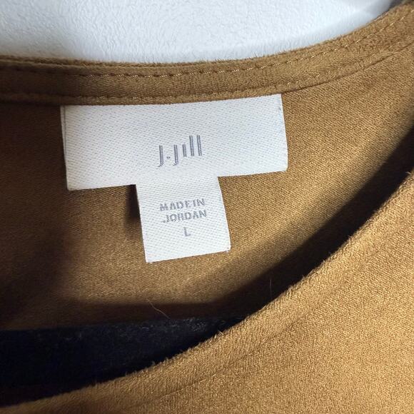 J. Jill Womens Brown Faux Suede Box Top Size Large - Picture 4 of 6